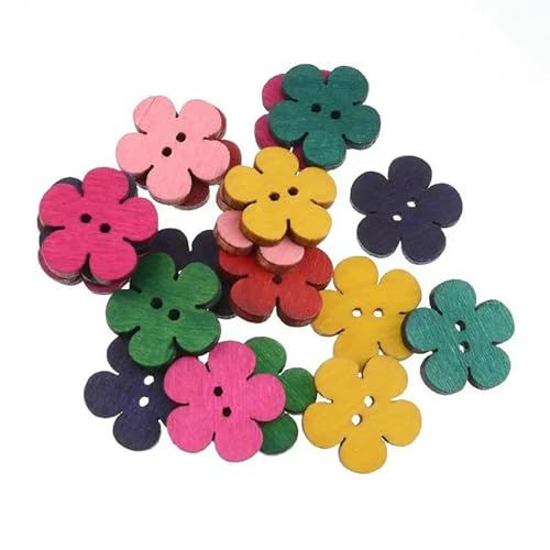 10/50 Stück Blumen-Holzknöpfe mit 2 Löchern für Scrapbooking, Basteln, DIY, Kinderkleidung, Nähzubehör, Knopfdekoration, 13, 20 mm, 50 Stück 10/50 Stück Blumen-Holzknöpfe mit 2 Löchern für Scrapbooking, Basteln, DIY, Kinderkleidung, Nähzubehör, Knopfdekoration, 13, 20 mm, 50 Stück von AYHTUD