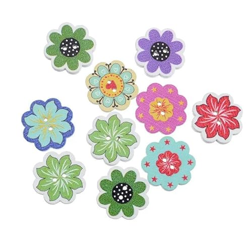 10/50 Stück Blumen-Holzknöpfe mit 2 Löchern für Scrapbooking, Basteln, DIY, Kinderkleidung, Nähzubehör, Knopfdekoration, 14, 20 mm, 50 Stück 10/50 Stück Blumen-Holzknöpfe mit 2 Löchern für Scrapbooking, Basteln, DIY, Kinderkleidung, Nähzubehör, Knopfdekoration, 14, 20 mm, 50 Stück von AYHTUD