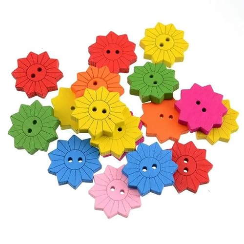 10/50 Stück Blumen-Holzknöpfe mit 2 Löchern für Scrapbooking, Basteln, DIY, Kinderkleidung, Nähzubehör, Knopfdekoration, 16 19 mm, 50 Stück 10/50 Stück Blumen-Holzknöpfe mit 2 Löchern für Scrapbooking, Basteln, DIY, Kinderkleidung, Nähzubehör, Knopfdekoration, 16 19 mm, 50 Stück von AYHTUD