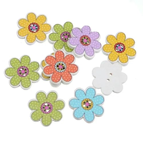 10/50 Stück Blumen-Holzknöpfe mit 2 Löchern für Scrapbooking, Basteln, DIY, Kinderkleidung, Nähzubehör, Knopfdekoration, 28, 20 mm, 50 Stück 10/50 Stück Blumen-Holzknöpfe mit 2 Löchern für Scrapbooking, Basteln, DIY, Kinderkleidung, Nähzubehör, Knopfdekoration, 28, 20 mm, 50 Stück von AYHTUD