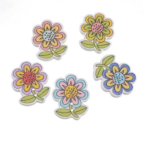 10/50 Stück Blumen-Holzknöpfe mit 2 Löchern für Scrapbooking, Basteln, DIY, Kinderkleidung, Nähzubehör, Knopfdekoration, 9, 25 x 20 mm, 10 Stück 10/50 Stück Blumen-Holzknöpfe mit 2 Löchern für Scrapbooking, Basteln, DIY, Kinderkleidung, Nähzubehör, Knopfdekoration, 9, 25 x 20 mm, 10 Stück von AYHTUD