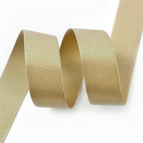 10 Meter 20–50 mm Nylonband mit Fischgrätenmuster, Gurtband, Gürtel, Rucksackgurt, DIY-Taschenbindung, Stoff, Nähzubehör, RD113, Khaki, 32 mm von AYHTUD