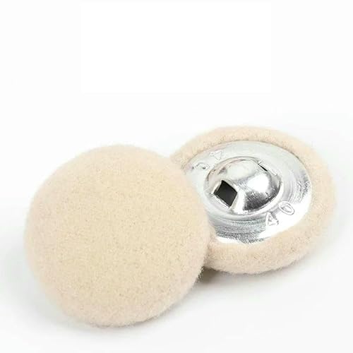 10 Stück/Los Nähknöpfe aus Metall für Handarbeiten, DIY-Zubehör, Aluminiumknöpfe für Kleidung, dekorative bunte Stoffknöpfe, Beige, 28 mm von AYHTUD
