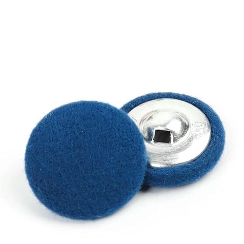 10 Stück/Los Nähknöpfe aus Metall für Handarbeiten, DIY-Zubehör, Aluminiumknöpfe für Kleidung, dekorative bunte Stoffknöpfe, Blau, 32 mm von AYHTUD