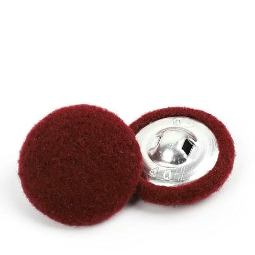 10 Stück/Los Nähknöpfe aus Metall für Handarbeiten, DIY-Zubehör, Aluminiumknöpfe für Kleidung, dekorative bunte Stoffknöpfe, Fuchsia, 32 mm von AYHTUD