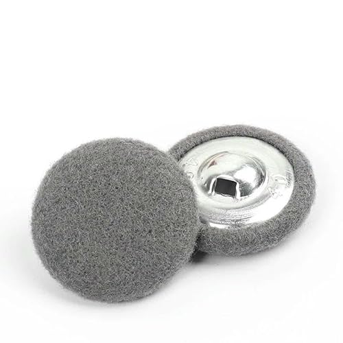 10 Stück/Los Nähknöpfe aus Metall für Handarbeiten, DIY-Zubehör, Aluminiumknöpfe für Kleidung, dekorative bunte Stoffknöpfe, Grau, 28 mm von AYHTUD