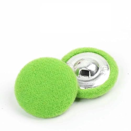 10 Stück/Los Nähknöpfe aus Metall für Handarbeiten, DIY-Zubehör, Aluminiumknöpfe für Kleidung, dekorative bunte Stoffknöpfe, Grün, 20 mm von AYHTUD