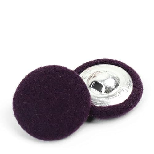 10 Stück/Los Nähknöpfe aus Metall für Handarbeiten, DIY-Zubehör, Aluminiumknöpfe für Kleidung, dekorative bunte Stoffknöpfe, Lila, 20 mm von AYHTUD