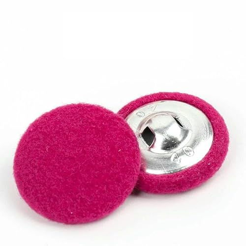 10 Stück/Los Nähknöpfe aus Metall für Handarbeiten, DIY-Zubehör, Aluminiumknöpfe für Kleidung, dekorative bunte Stoffknöpfe, Rose, 18 mm von AYHTUD
