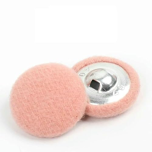 10 Stück/Los Nähknöpfe aus Metall für Handarbeiten, DIY-Zubehör, Aluminiumknopf für Kleidung, dekorative bunte Stoffknöpfe, Pink, 20 mm von AYHTUD