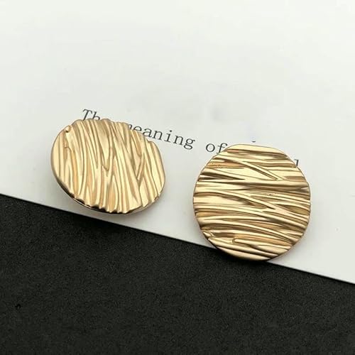 10 Stück/Lot Modischer Streifen-Metallknopf zum Nähen von Windjacken, Mänteln, Boutique-Knöpfen, dekorativ-5-167-1-23,0 mm von AYHTUD