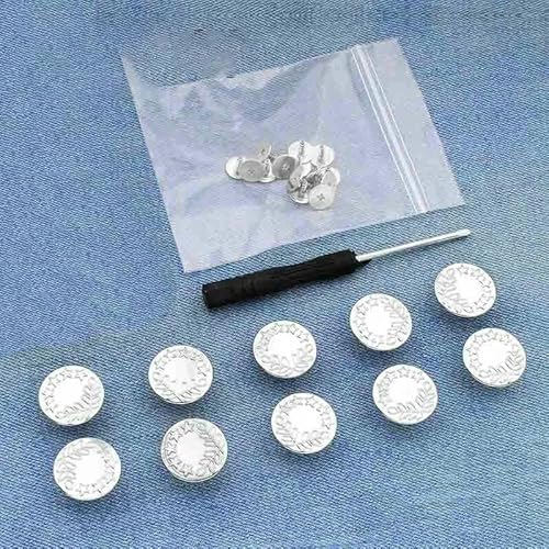 10 Stück Ersatz-Jeansknöpfe, 17 mm, kein Nähen, Metallknopf-Reparaturset, nagelloses, abnehmbares Jeansknopf-Set, Nähzubehör, Stil 16 10 Stück Ersatz-Jeansknöpfe, 17 mm, kein Nähen, Metallknopf-Reparaturset, nagelloses, abnehmbares Jeansknopf-Set, Nähzubehör, Stil 16 von AYHTUD