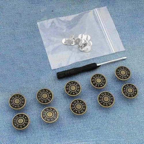 10 Stück Ersatz-Jeansknöpfe, 17 mm, kein Nähen, Metallknopf-Reparaturset, nagelloses, abnehmbares Jeansknopf-Set, Nähzubehör, Stil 6 10 Stück Ersatz-Jeansknöpfe, 17 mm, kein Nähen, Metallknopf-Reparaturset, nagelloses, abnehmbares Jeansknopf-Set, Nähzubehör, Stil 6 von AYHTUD