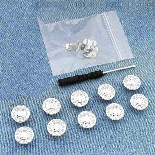 10 Stück Ersatz-Jeansknöpfe, 17 mm, kein Nähen, Reparaturset für Metallknöpfe, nagelloses, abnehmbares Jeansknopf-Set, Nähzubehör, Stil 20 10 Stück Ersatz-Jeansknöpfe, 17 mm, kein Nähen, Reparaturset für Metallknöpfe, nagelloses, abnehmbares Jeansknopf-Set, Nähzubehör, Stil 20 von AYHTUD