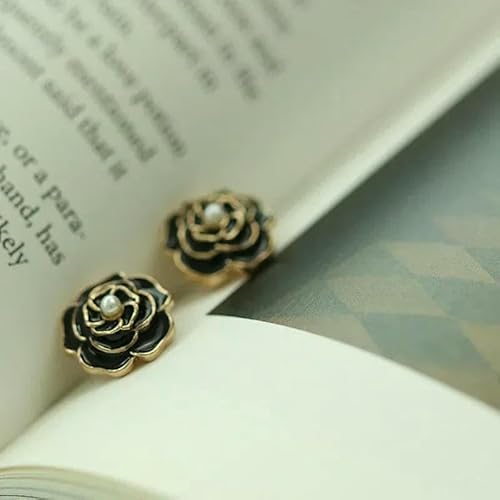 10 Stück Kamelien-Metallknöpfe, 14,5 mm, schöne 3D-Blumen-Ösenknöpfe aus Zinklegierung, Damen-Kleidungszubehör, Schwarz, 14,5 mm 10 Stück Kamelien-Metallknöpfe, 14,5 mm, schöne 3D-Blumen-Ösenknöpfe aus Zinklegierung, Damen-Kleidungszubehör, Schwarz, 14,5 mm von AYHTUD