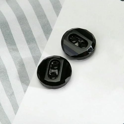 10 Stück Kristall-Diamant-Glasknöpfe für Damenkleidung, Hemden, Dekoration, zwei Löcher, Kleiderknopf, 10 mm, schwarze Farbe, 10 mm 10 Stück Kristall-Diamant-Glasknöpfe für Damenkleidung, Hemden, Dekoration, zwei Löcher, Kleiderknopf, 10 mm, schwarze Farbe, 10 mm von AYHTUD