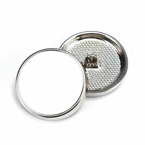 10 Stück Metallknopf, rund, flach, Legierungsknöpfe, schwarz-weiß, Schaftknopf für Mantel, Kleidung, Tasche, Dekoration, DIY-Nähzubehör, D-23,0 mm 10 Stück Metallknopf, rund, flach, Legierungsknöpfe, schwarz-weiß, Schaftknopf für Mantel, Kleidung, Tasche, Dekoration, DIY-Nähzubehör, D-23,0 mm von AYHTUD