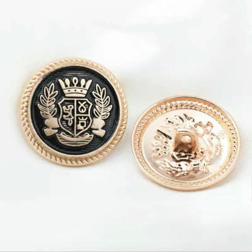 10 Stück Vintage Britische Weizenkrone Uniform Metallknöpfe für Kleidung Einfache dekorative Knöpfe-5-396-2-20mm 10 Stück Vintage Britische Weizenkrone Uniform Metallknöpfe für Kleidung Einfache dekorative Knöpfe-5-396-2-20mm von AYHTUD