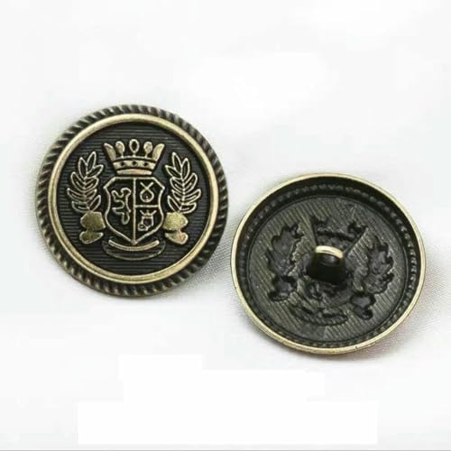 10 Stück Vintage Britische Weizenkrone Uniform Metallknöpfe für Kleidung Einfache dekorative Knöpfe-5-396-5-18mm 10 Stück Vintage Britische Weizenkrone Uniform Metallknöpfe für Kleidung Einfache dekorative Knöpfe-5-396-5-18mm von AYHTUD