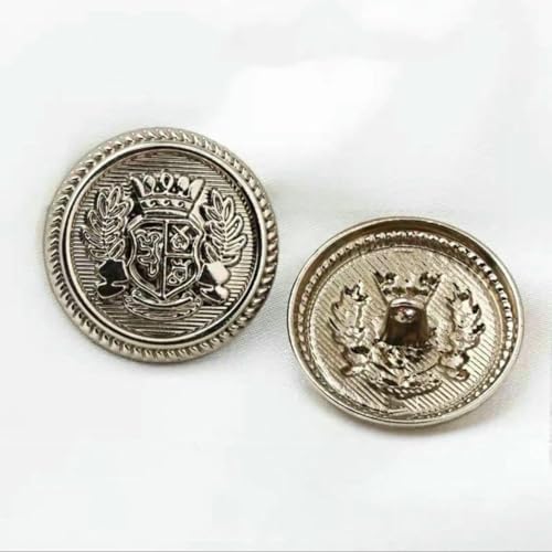 10 Stück Vintage Britische Weizenkrone Uniform Metallknöpfe für Kleidung Einfache dekorative Knöpfe-5-396-7-20mm 10 Stück Vintage Britische Weizenkrone Uniform Metallknöpfe für Kleidung Einfache dekorative Knöpfe-5-396-7-20mm von AYHTUD