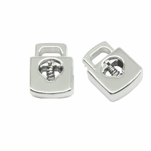 10 Stück Vintage-Legierung, silberfarbener Rotguss-Metallstopper, handgefertigt, DIY-Bekleidung, Nähzubehör, Klemmstopper, Kordelverschluss-Knebelverschluss, NO0 10 Stück Vintage-Legierung, silberfarbener Rotguss-Metallstopper, handgefertigt, DIY-Bekleidung, Nähzubehör, Klemmstopper, Kordelverschluss-Knebelverschluss, NO0 von AYHTUD