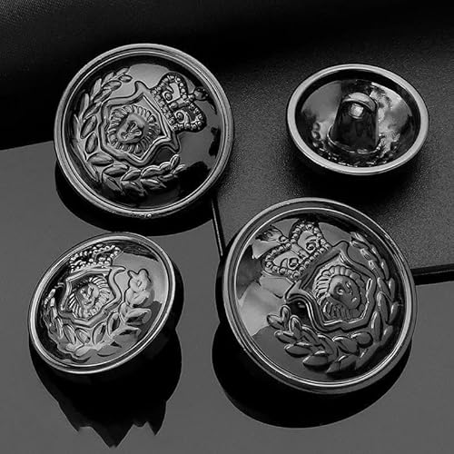 10 Stück Vintage-Metallknöpfe, hochwertiger Anzug, Trenchcoat, Vintage, goldener runder Mantel, dekorative Knöpfe, Zubehör, 5–99–21–23,0 mm 10 Stück Vintage-Metallknöpfe, hochwertiger Anzug, Trenchcoat, Vintage, goldener runder Mantel, dekorative Knöpfe, Zubehör, 5–99–21–23,0 mm von AYHTUD