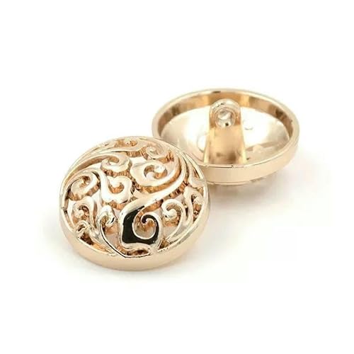 10 Stück hohle Metallknöpfe, chinesische Glückswolke, schöne Schaftknöpfe, Damenbekleidungszubehör, Gold, 20 mm 10 Stück hohle Metallknöpfe, chinesische Glückswolke, schöne Schaftknöpfe, Damenbekleidungszubehör, Gold, 20 mm von AYHTUD