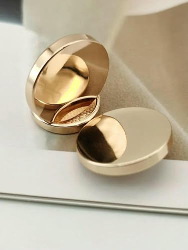 10 Stück runde, glatte, flache goldene Metallknöpfe für Kleidung, Jeans, Blusen, Mini-Nähzubehör, Designer-Nähknöpfe, 1–15 mm, 10 Stück von AYHTUD