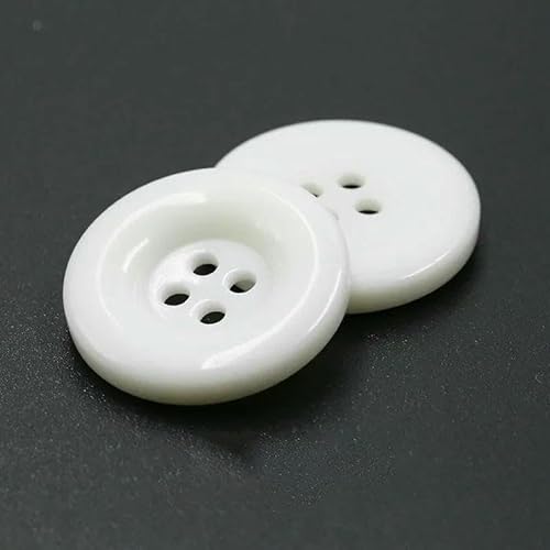 10 Stück runde Mantelknöpfe, 4-Loch, Harzknopf, Damenmantel, Bekleidungszubehör, 16–21,5 mm von AYHTUD