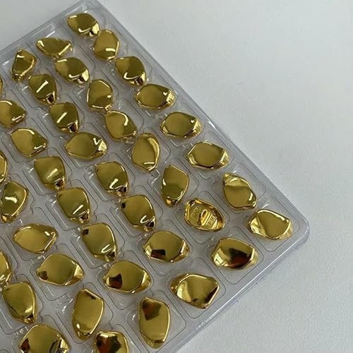 10 Stück unregelmäßiger kleiner Metallknopf, kreativer Strickknopf für Hemdpullover, Dekorknopf, 15 mm, Gold/Silber/Schwarz, Nähknopfzubehör, 10 Stück, Gold, 15 mm 10 Stück unregelmäßiger kleiner Metallknopf, kreativer Strickknopf für Hemdpullover, Dekorknopf, 15 mm, Gold/Silber/Schwarz, Nähknopfzubehör, 10 Stück, Gold, 15 mm von AYHTUD