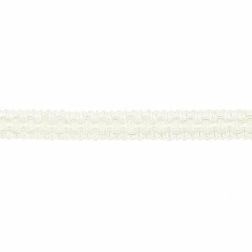 10 Yard/Lot Spitzenbesatzband Gold Silber Geflochten DIY Basteln Nähzubehör Sofakissen Fransen Dekorstoff Gebogene Spitze-Weiß 3-10 Yard von AYHTUD