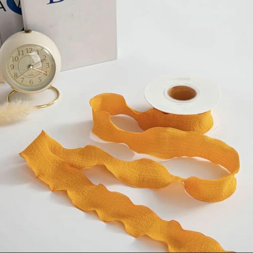 10 Yards/Rolle, 4 cm, Chiffonband mit Lotusblattrand, handgefertigt, mit ausgefranstem Rand, zum Verpacken von Blumensträußen, Geburtstagsparty-Dekorationen – 11–10 Yards 10 Yards/Rolle, 4 cm, Chiffonband mit Lotusblattrand, handgefertigt, mit ausgefranstem Rand, zum Verpacken von Blumensträußen, Geburtstagsparty-Dekorationen – 11–10 Yards von AYHTUD