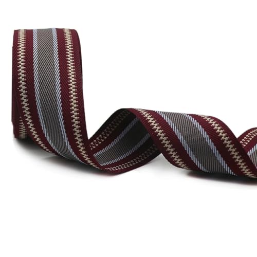10 Yards 16MM/25MM/38MM gestreiftes Farbkollisionsband für Haarschleifen, DIY-Bastelarbeiten, handgefertigte Accessoires, M19081903-Weinrot-38MM 10 Yards 16MM/25MM/38MM gestreiftes Farbkollisionsband für Haarschleifen, DIY-Bastelarbeiten, handgefertigte Accessoires, M19081903-Weinrot-38MM von AYHTUD
