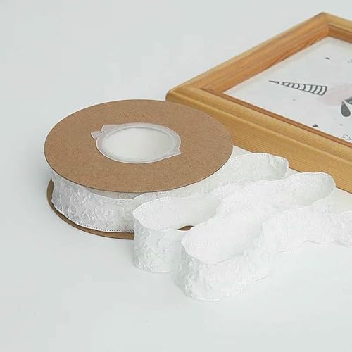 10 Yards 2,5/4 cm Kamelien-Relief-Blumenwellenband zum Verpacken von Blumensträußen, Schleifen, Haarschmuck, DIY-Bastelarbeiten, Hochzeitsdekoration-Weiß-Breit-2,5 cm 10 Yards 2,5/4 cm Kamelien-Relief-Blumenwellenband zum Verpacken von Blumensträußen, Schleifen, Haarschmuck, DIY-Bastelarbeiten, Hochzeitsdekoration-Weiß-Breit-2,5 cm von AYHTUD