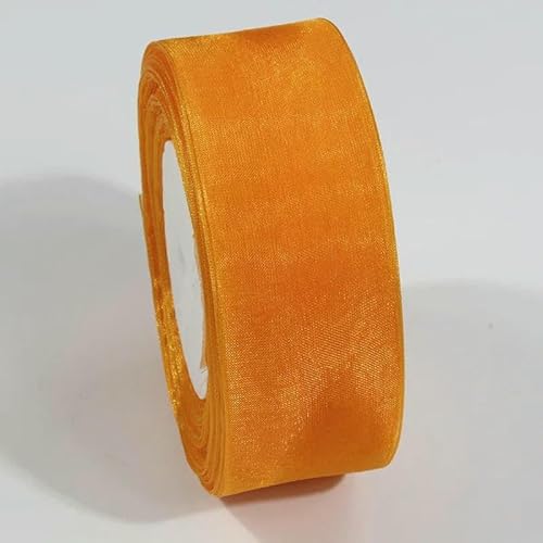 10 Yards transparentes Chiffonband, 10 mm, 20 mm, Organza-Satinbänder zum Verpacken von Hochzeitssträußen, Partykränzen, DIY-Spitzenstoff-017-20 mm von AYHTUD