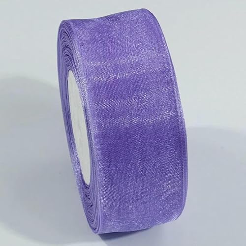 10 Yards transparentes Chiffonband, 10 mm, 20 mm, Organza-Satinbänder zum Verpacken von Hochzeitssträußen, Partykränzen, DIY-Spitzenstoff-021-52 mm von AYHTUD