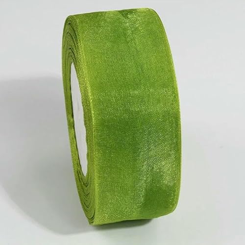 10 Yards transparentes Chiffonband, 10 mm, 20 mm, Organza-Satinbänder zum Verpacken von Hochzeitssträußen, Partykränzen, DIY-Spitzenstoff-095-15 mm von AYHTUD