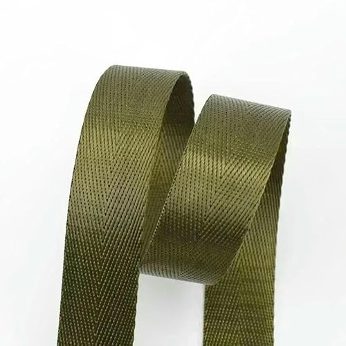 10 m, 20–50 mm, Nylon-Spitzenband, Gurtbänder, dekorative Bänder zum Nähen von Taschengurten, Schleifen, Bändern, Bastelmaterialien – Armeegrün – 50 mm von AYHTUD