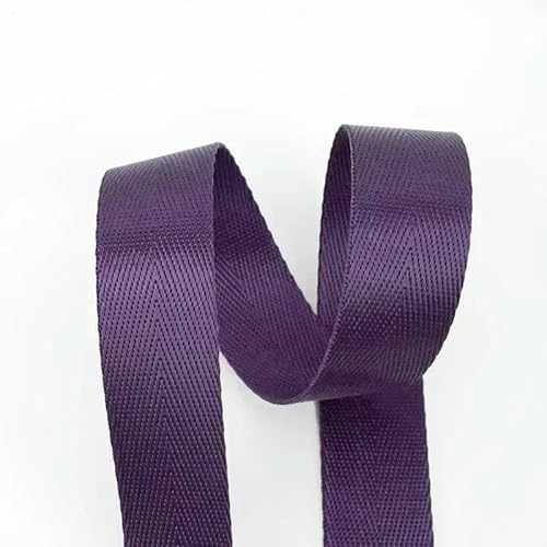 10 m, 20–50 mm, Nylon-Spitzenband, Gurtbänder, dekorative Bänder zum Nähen von Taschengurten, Schleifen, Bändern, Bastelmaterialien – Dunkelviolett – 50 mm von AYHTUD