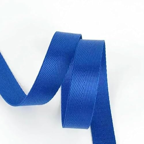 10 m, 20–50 mm, Nylon-Spitzenband, Gurtbänder, dekorative Bänder zum Nähen von Taschengurten, Schleifen, Bändern, Bastelmaterialien – Königsblau – 25 mm von AYHTUD