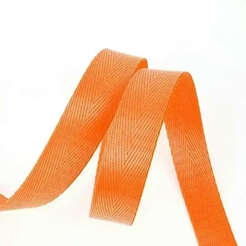 10 m, 20–50 mm, Nylon-Spitzenband, Gurtbänder, dekorative Bänder zum Nähen von Taschengurten, Schleifen, Bändern, Bastelmaterialien – fluoreszierendes Orange – 38 mm von AYHTUD