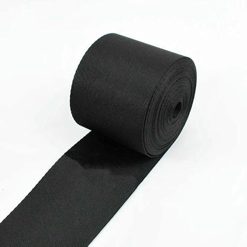 10 m schwarze Nylon-Gurtbänder, 10–100 mm, Band, Schultertaschengurt, Hundehalsband, Gürtel, Schrägband, DIY-Nähzubehör, Schwarz, 60 mm von AYHTUD