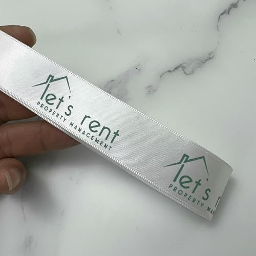 10 mm ~ 32 mm, 91,4 m, bedrucktes Logo, Satinbänder für Verpackungen, Siebdruck, 19 mm x 91,4 m 10 mm ~ 32 mm, 91,4 m, bedrucktes Logo, Satinbänder für Verpackungen, Siebdruck, 19 mm x 91,4 m von AYHTUD