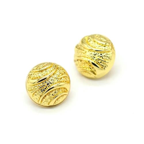 10 mm Kugelform, goldene Metallknöpfe für Kleidung, Mode, Damen, Hemd, Strickjacke, Nähzubehör, DIY-Basteln, Dunkelgold, 10 mm, 10 Stück von AYHTUD
