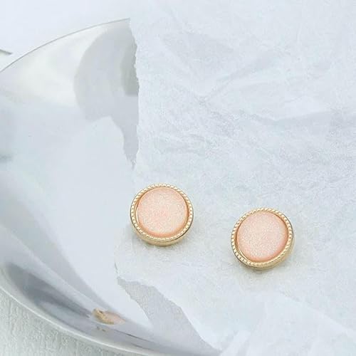 10 mm runde Metallknöpfe mit Schaft für Bekleidungsdesigner, golden, dekorativ, DIY-Bastelarbeiten, Kleidungsstück, Hemd, Pullover, Nähzubehör, rosa, 2 Stück 10 mm runde Metallknöpfe mit Schaft für Bekleidungsdesigner, golden, dekorativ, DIY-Bastelarbeiten, Kleidungsstück, Hemd, Pullover, Nähzubehör, rosa, 2 Stück von AYHTUD