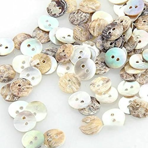 100/200 Stück 8 mm runde Perlmuttknöpfe zum Nähen, Scrapbooking, Verzierungen, Basteln - 200 Stück 100/200 Stück 8 mm runde Perlmuttknöpfe zum Nähen, Scrapbooking, Verzierungen, Basteln - 200 Stück von AYHTUD