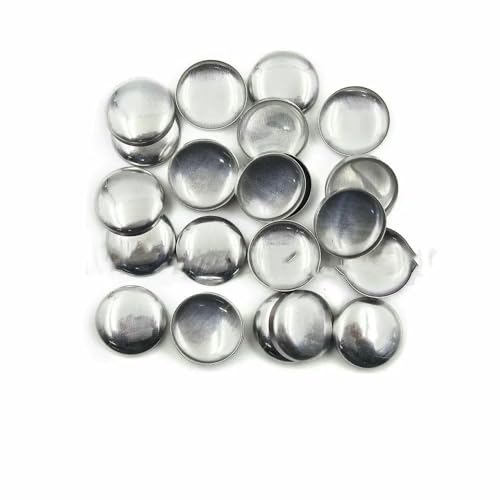 100 Sets Nr. 16–60 Stoffknöpfe mit Bezug, runde Brotform, Stoffknöpfe für handgefertigte DIY-Stoffaccessoires, L28 (1,6 cm), Rückseite von AYHTUD