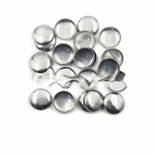 100 Sets Nr. 16–60 Stoffknöpfe mit Bezug, runde Brotform, Stoffknöpfe für handgefertigte DIY-Stoffaccessoires, L32 (1,95 cm), Rückseite von AYHTUD