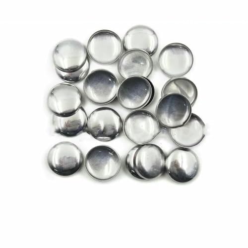 100 Sets Nr. 16–60 Stoffknöpfe mit Bezug, runde Brotform, Stoffknöpfe für handgefertigte DIY-Stoffaccessoires, L36 (2,15 cm), flache Rückseite von AYHTUD