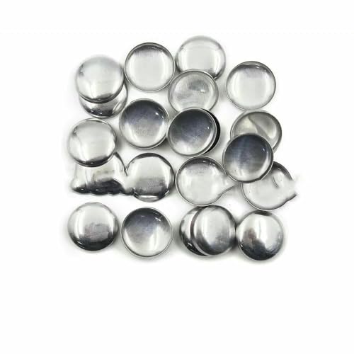 100 Sets Nr. 16–60 Stoffknöpfe mit Bezug, runde Brotform, Stoffknöpfe für handgefertigte DIY-Stoffaccessoires, L50 (3,15 cm), flache Rückseite von AYHTUD
